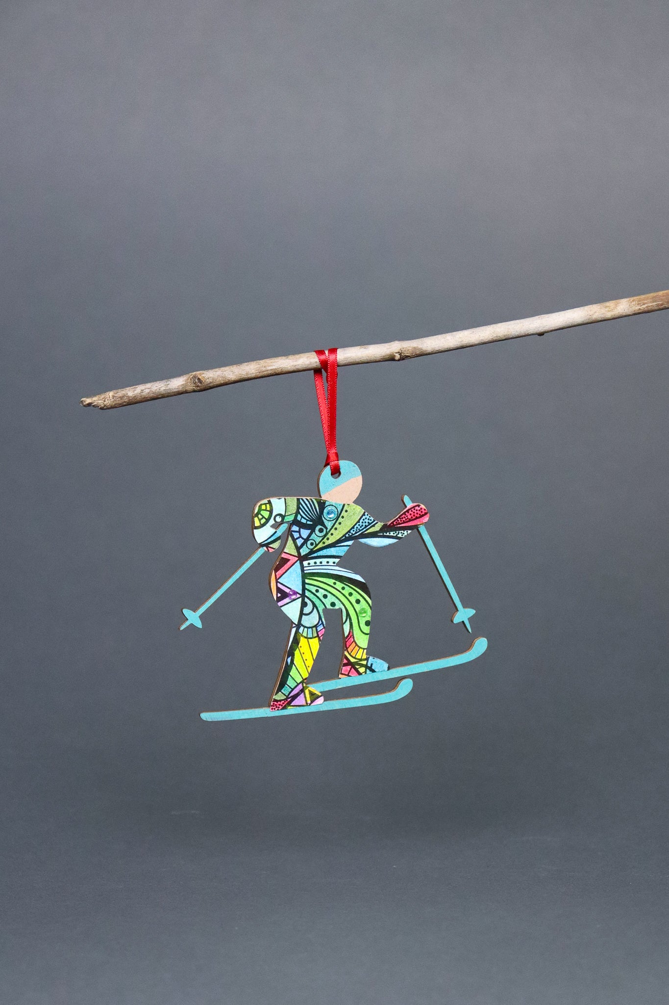 Allie Art Ski Ornament