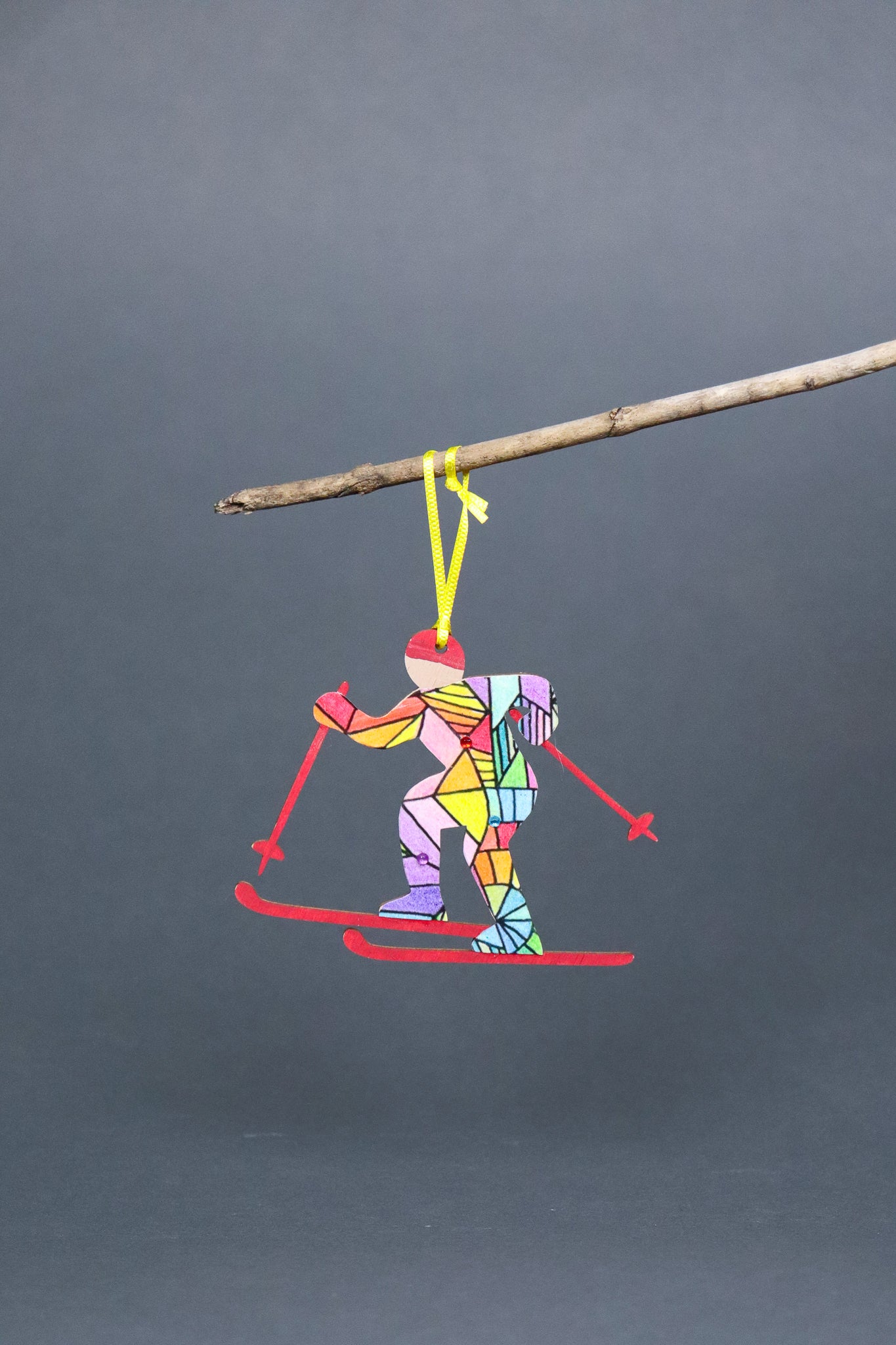 Allie Art Ski Ornament